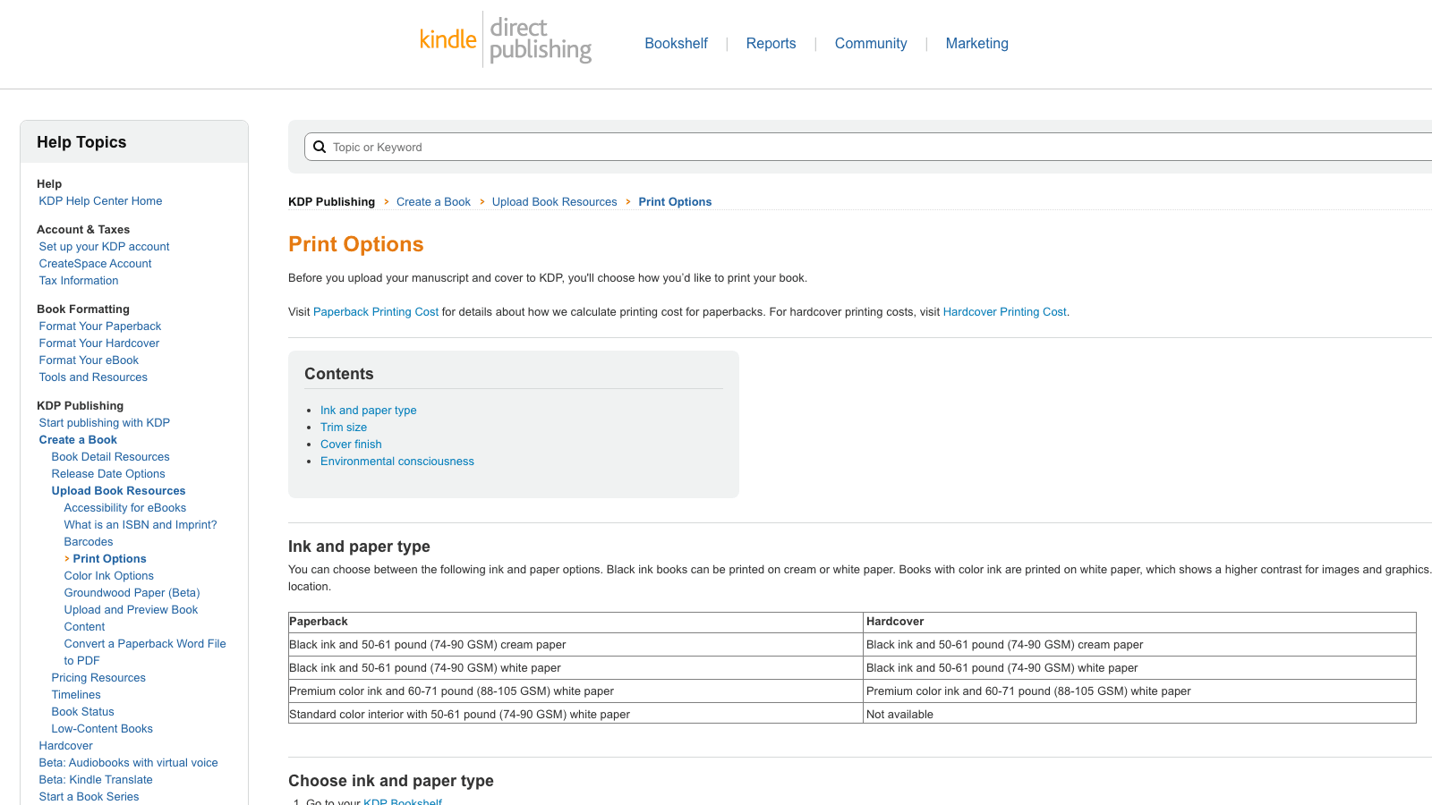 The Amazon KDP help center page on trim sizes and page count, which determines the math behind chapter length and total book pagination.
